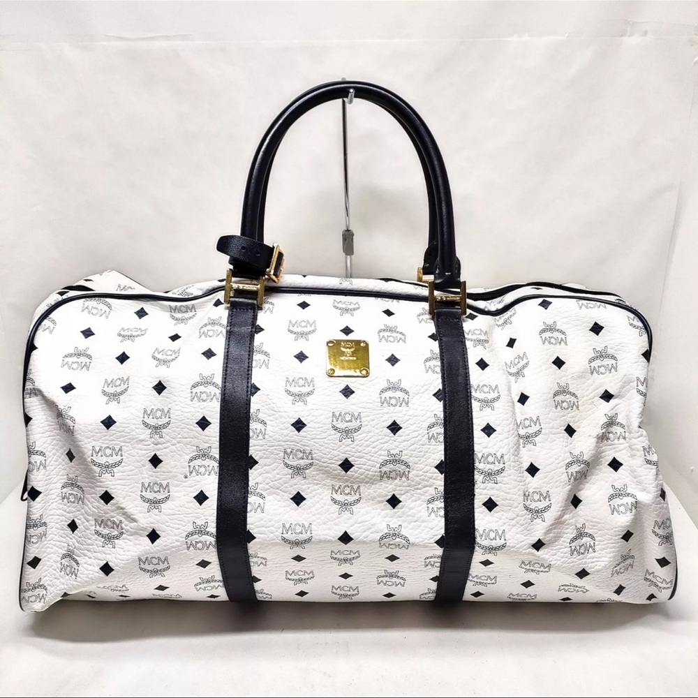 AUTH MCM Travel Bag Large Boston Bag